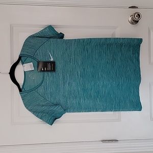 Nike DRI FIT Running Top - sz large - teal green - NWT